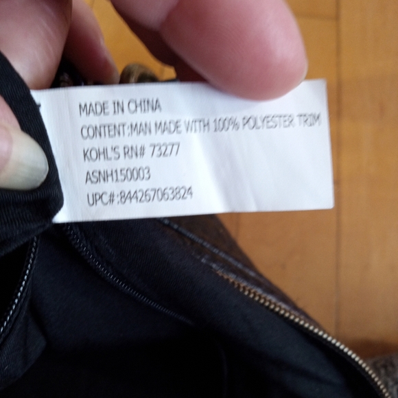 Sonoma Lifestyle black vegan leather crossbody bag with tassels - Picture 11 of 11